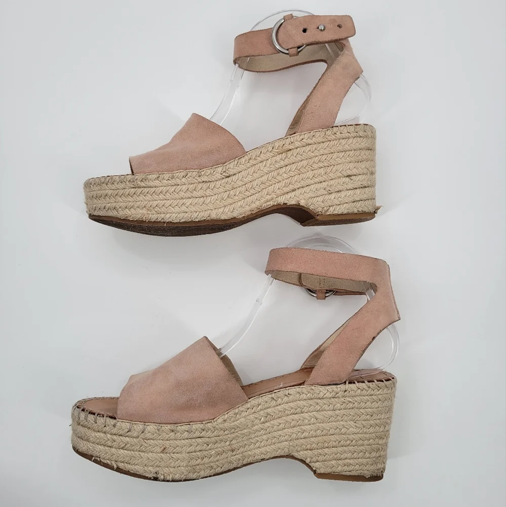 Dolce Vita Suede Leather Wedge Sandal Espadrilles 8.5